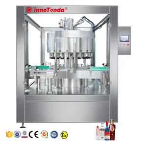 automatic 0.5l glass bottle washing filling sealing packing machine 5000bph