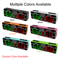YIZHI V30 papan skor 10 digit portabel, papan skor elektronik LED untuk berbagai acara pertandingan bola