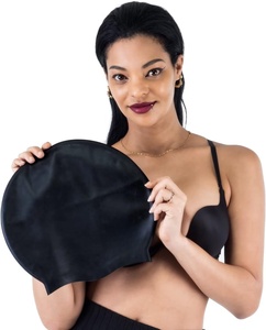 Imprimé personnalisé grand <span class=keywords><strong>bonnet</strong></span> de <span class=keywords><strong>bain</strong></span> en silicone pour femmes hommes bouclés dreadlocks-imperméable cheveux longs <span class=keywords><strong>bonnet</strong></span> de <span class=keywords><strong>bain</strong></span> pour les sports de plage en plein air - Product Image 3