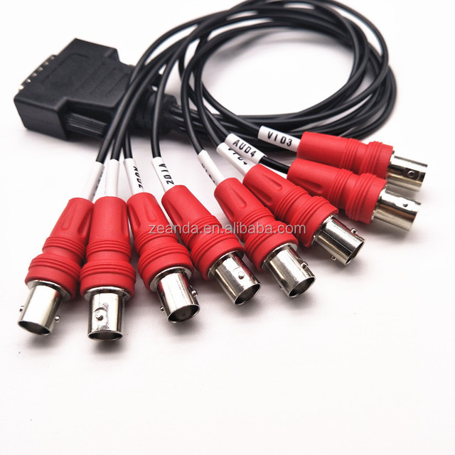 8-BNC Female Connector DB15 15-Pin Male Copper Low Voltage Charging Cable with PVC/PE Insulation for Industrial Use