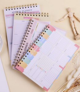 Quaderno <span class=keywords><strong>a</strong></span> Spirale Personalizzabile per Pianificazione Giornaliera Formato A5 con 60 Fogli per Gestione del <span class=keywords><strong>Tempo</strong></span> ed Efficienza - Product Image 6