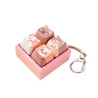 Jolies touches de clavier en silicone, bouton de doigt détachable, interrupteur de clavier mécanique, pendentif anti-stress, étanche