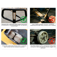 Transpaleta Manual de Alta Resistencia para Todo Terreno, Capacidad 3000 kg, con Ruedas de Nylon para Almacenamiento y Posicionamiento de Carga en Taller