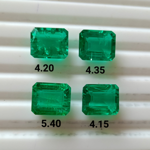 Pierre précieuse verte élégante de laboratoire, de forme multiple, taillée sur mesure, de haute clarté et qualité supérieure, pour la fabrication de bijoux faits à la main. - Product Image 2