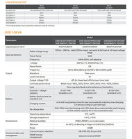Onduleur monophasé en ligne Vertiv Liebert GXE2 3KVA avec batterie au plomb pour applications réseau, autonomie 4-5 min, efficacité 99%, 125% CEE