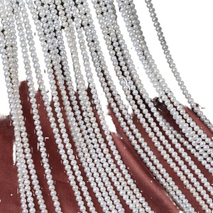 Perlas Naturales de Agua Dulce Blancas, Sueltas, Redondas, de 4-3.5mm, Semiterminadas, en Hilo de 40cm de Longitud, Grado A, Venta al Por Mayor - Product Image 3