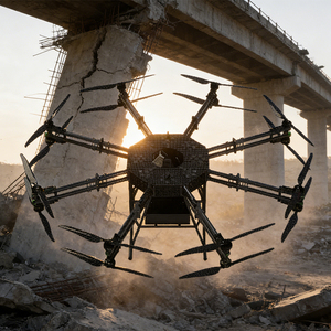 Drone de transport puissant GT800, configuration 16 axes, capacité de charge utile de 600 kg, vitesse horizontale maximale de 25 m/s, moteur sans balais 4K UHD 5G - Product Image 4