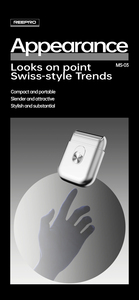 Mini rasoir électrique portable sans fil à grille oscillante pour hommes, idéal pour les voyages, avec chargement rapide Type-C et grille <span class=keywords><strong>de</strong></span> lames flottante - Product Image 2