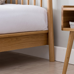 Cama Doble Moderna Minimalista de Madera Maciza para Hotel y Dormitorio, Tamaño Personalizable - Product Image 5