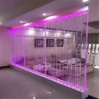 Panneau mural à bulles d'eau en acrylique LED dansant, utilisé comme séparateur de pièce avec éclairage LED multicolores