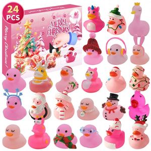 Vente en gros : Calendrier de l'Avent de Noël en caoutchouc, boîte de compte à rebours d'Halloween avec petit canard jaune, jouet surprise, cadeau, état neuf - Product Image 4