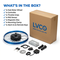 Kit de conversion de vélo électrique LVCO 1000W 3000W 5000W, kit moteur de moyeu pour vélo électrique à pneus larges 48V 60V 72V, roue arrière 20" 26" pour VTT