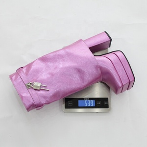 Botines de Plataforma Cortos para Mujer, Talla Grande 48, con Tacón Grueso Plegable y Cierre Metálico Tipo Tiburón - Product Image 6