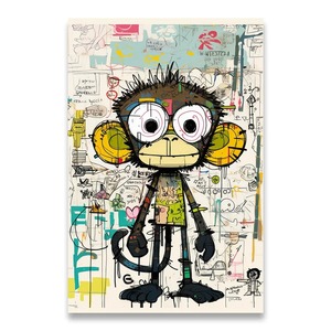 Macaco Baboon cuadro sobre lienzo para pared decoración de animales abstractos hogar Interior Art Deco estilo decoración de pared de habitación <span class=keywords><strong>Langur</strong></span> carteles - Product Image 6