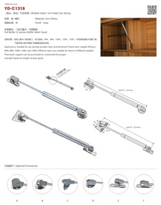 Support de porte de placard à fermeture amortie <span class=keywords><strong>Mini</strong></span> Elf Gas Stay, quincaillerie pour tout type d'arrêt - Product Image 5