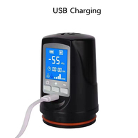 Männliche Vergrößerungspumpe mit Intelligenter LED-Anzeige Automatischer Penis-Trainer für Männer USB-Aufladung Vakuum Wellness-Trainer