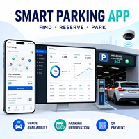Développement d'applications de stationnement intelligentes personnalisées pour iOS/Android, disponibilité des places, navigation GPS, Internet, React Native, Flutter