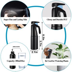 Professional 10Pcs Detangling Hair <b>Brush</b> Set with Spray <b>Bottle</b> Custom Logo Plastic Hair Clip Rat Tail Comb Edge <b>Brush</b> - Product Image 5