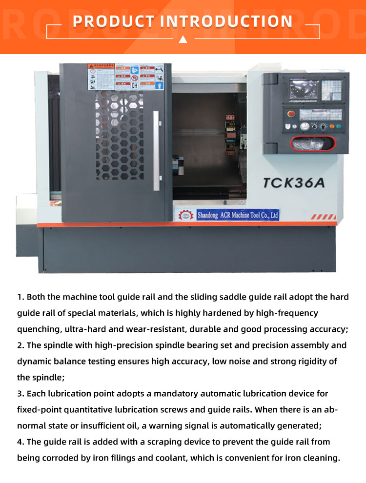 Multifunctional TCK46D/8 Slant Bed Cnc Lathe Yaxi 4+4 Live Tool