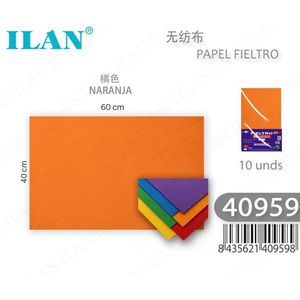 Foglio di Feltro Ilan 40x60 Cm Arancione Materiale per Artigianato - Product Image 3
