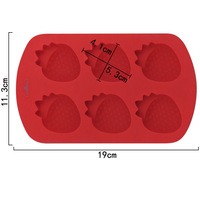 Nouveau bac à glace en Silicone en forme de fruit sans BPA pour glace pastèque gâteau aux fraises moules de cuisson au chocolat emballés sac OPP