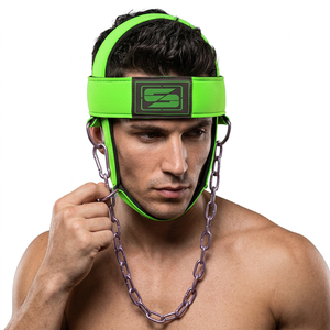 Arnés de Cabeza de Neopreno y Cuero Resistente de Alta Calidad Personalizado de SAAR INDUSTRIES, Antideslizante y Cómodo para Entrenamiento de Fuerza - Product Image 1