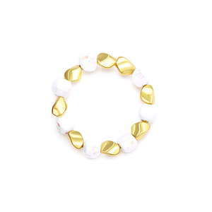 Fashion <b>Beaded</b> <b>Bracelet</b> 316L Stainless Steel PVD <b>Gold</b> Plating Sustainable Resistant - Product Image 2
