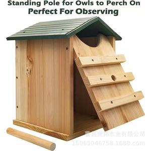 Casa de Madera para Búhos, para Montar en un Árbol de Pino, Nido para Pájaros al Aire Libre, Tamaño Mediano, Madera Sólida, para Observación de Aves en el Patio Trasero - Product Image 3