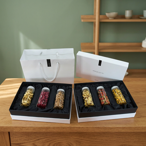 [SIHWA] Juego de regalo de té de flores coreanas Infusión de hierbas Premium con cubo de Mandarina de crisantemo Rosa 100 por ciento de flores domésticas - Product Image 3