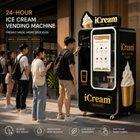 Máquina expendedora comercial de açaí de autoservicio para postres congelados, ideal para cafeterías y centros comerciales