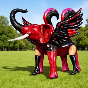 Elefante Inflable Gigante de Nuevo Diseño Multicolor Mutante y Elefante Inflable Personalizado con Tacones Altos para Adultos - Product Image 1