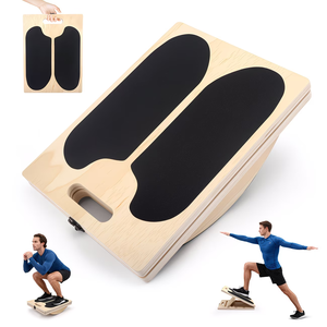 Planche inclinée en bois pour étirement des mollets avec 5 angles, planche inclinée en bois portable, planche inclinée en bois réglable pour étirement des pieds - Product Image 1