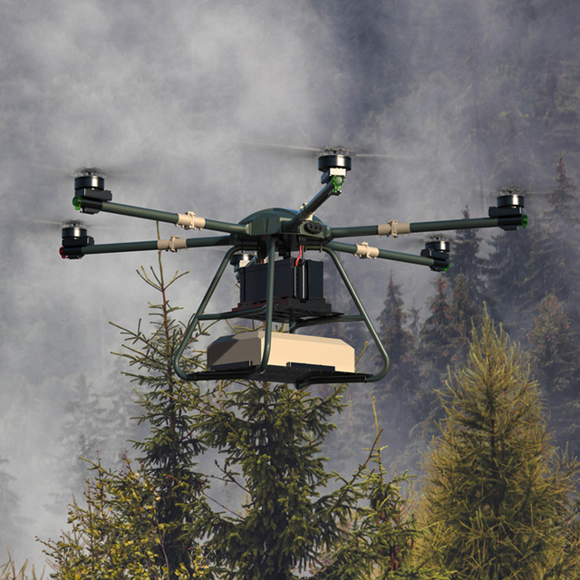Uuufly F60 Cargo Drone 30kg Payload Carbon Fibre Aluminum Multi-rotor 50km Range Winch for Industrial Logistics Emergency Remote