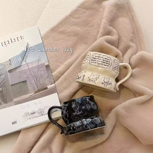 Lelyi <span class=keywords><strong>Tasse</strong></span> en céramique rétro française faite à la main New Ins Style English Office Afternoon Tea Cup - Product Image 4