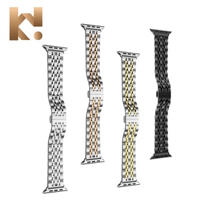 สายนาฬิกาข้อมือ Keepwin 7 Link Solid 304 สแตนเลสสตีล สำหรับผู้หญิง รุ่นหรูหรา ใช้ได้กับ Apple IWatch 9 8 7 6 5 4 3 2 <span class=keywords><strong>1</strong></span> SE - Product Image 3