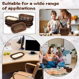 Wooden <b>Storage</b> <b>Tray</b> Oval Shape For Desk Organization And Snack Display - Product Image 3