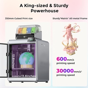 Nueva Impresora 3D FDM K2 PLUS Original, Impresión Rápida PLA a 600 mm/s, Multicolor, Gran Tamaño 350*350*350 mm, Plataforma Calefactada, Extrusor Doble, para Laboratorio - Product Image 2