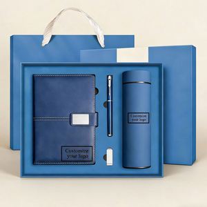 Custom Logo Modern Corporate Business Gift Set Insulated Cup PU Leather Notebook Personalized <b>USB</b> <b>Drive</b> Luxurious VIP Office - Product Image 1