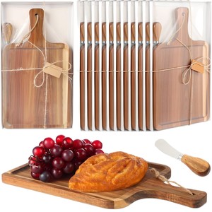 Wooden Serving Tray With Handle Rectangular Plate For Dessert And Breakfast Tableware Western Style Food Presentation - Product Image 5