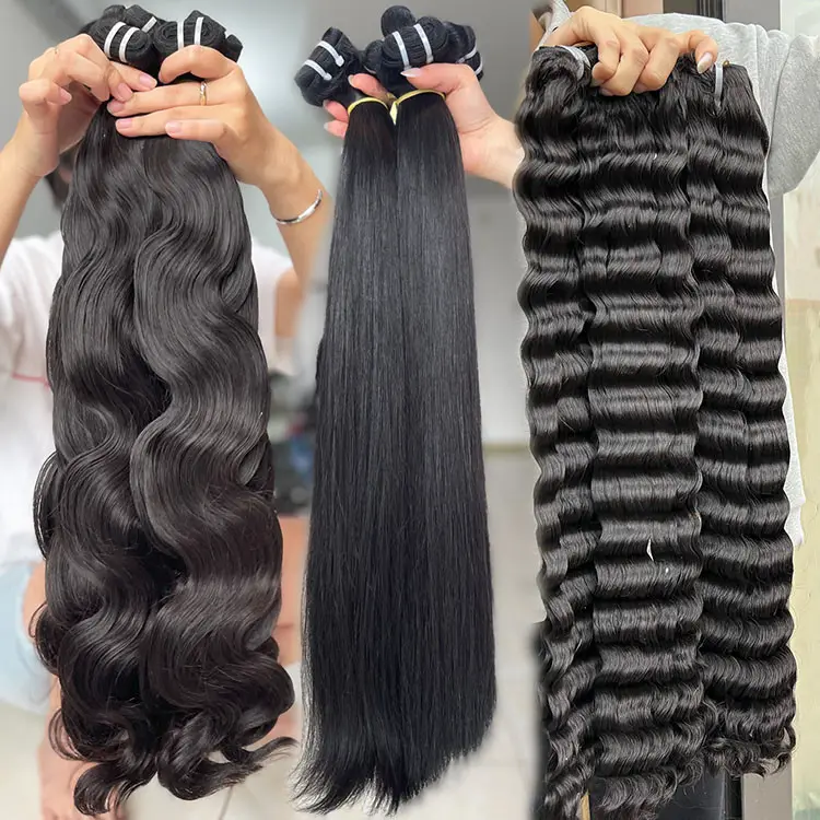 Virgin Hair Vendors raw Vietnamese human hair bundles natural wavy hair for full head wholesale price OEM ODM