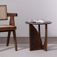 Table basse moderne en bois massif de style simple, salon, balcon, canapé, table d'appoint en bois, table basse d'angle