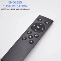 Control Remoto Inalámbrico Inteligente para TV Box Android, con 12 Botones de Silicona, Color Negro, con Código de Aprendizaje, Código Variable y Código Fijo, Suministro de Fábrica