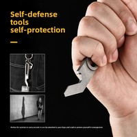 Porte-clés multifonction en alliage de titane, gadget d'ouverture rapide, ouvre-bouteille, tournevis, couteau, mini-palan, outil EDC QG038