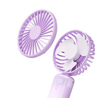 Ventilateur portable 3 en 1 multifonctionnel pour voyage avec affichage numérique 90 °   Ventilateur de bureau pliable avec base pour le maquillage