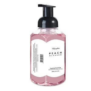Oem özel marka 8.4 Fl.oz. 250ml köpük şeftali çiçeği sıvı köpük el sabunu