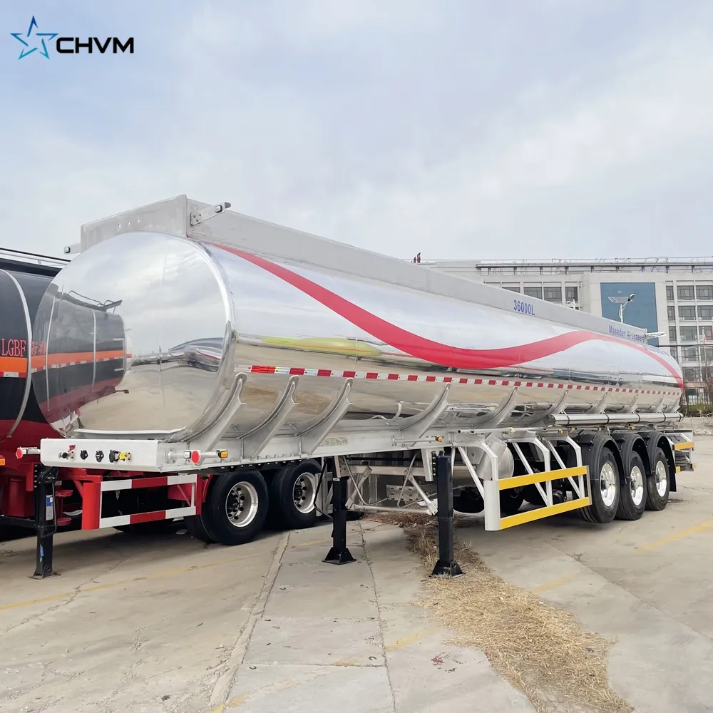 3 Trục Nhôm Dầu Nước Lỏng Tanker Nhiên Liệu Tanker Tank Trailer Xe Tải Sử Dụng Tàu Chở Dầu Bán Trailer Xe Tải