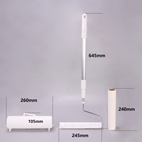 24cm manuelle Kleb rolle für die Reinigung von Tierhaaren PP-Griff Papier fussel rolle für Haustiere und Teppich