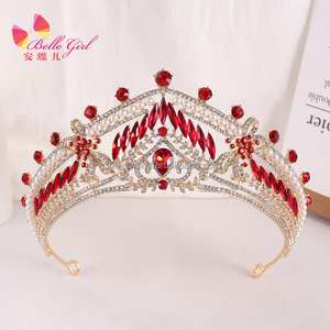 BELLEWORLD jolies filles couronne <span class=keywords><strong>de</strong></span> fée couronnes <span class=keywords><strong>de</strong></span> reconstitution historique baroque bleu cristal fait à la main perlé perle princesse couronnes pour <span class=keywords><strong>bouquet</strong></span> <span class=keywords><strong>de</strong></span> fleurs - Product Image 6