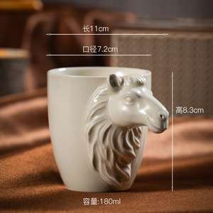Customized 180ml Ceramic <b>Espresso</b> <b>Cup</b> Animal Three-dimensional Handle Water <b>Cup</b> - Product Image 3