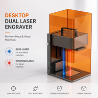 Graveur laser de haute précision Laser Sparrow H102 à double laser 10W 2W avec diode infrarouge pour métal, bijoux, bois